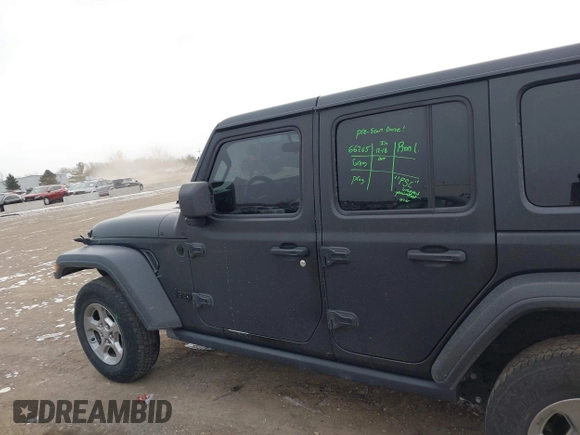 2021 Jeep Wrangler Unlimited Willys with VIN 1C4HJXDN7MW628767, listed as a IAAI auction lot 41270277 with 35,348 mi miles and . Bid and sale history available at DreamBid. Image 15.