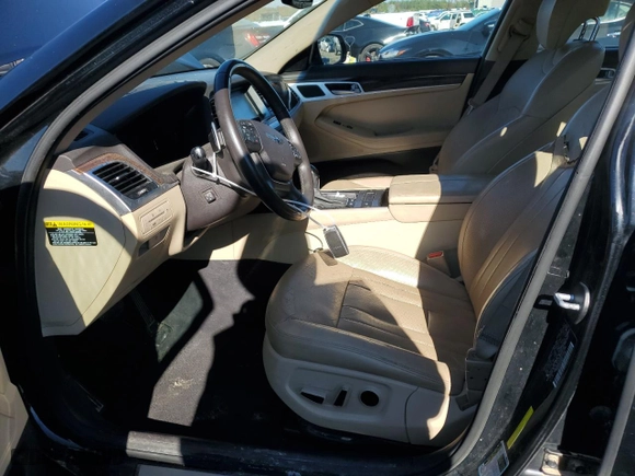 2017 Genesis G80 3.8L with VIN KMHGN4JE9HU194786, listed as a Copart auction lot 79627574 with 153,342 mi miles and Salvage Title. Bid and sale history available at carsss.com. Image 7.