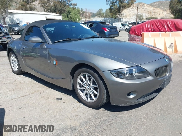 2004 BMW Z4 2.5i with VIN 4USBT33454LR66908, listed as a IAAI auction lot 42013003 with 71,368 mi miles and . Bid and sale history available at DreamBid. Image 1.
