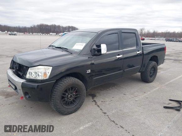 2004 Nissan Titan LE with VIN 1N6AA07B24N524572, listed as a IAAI auction lot 41173741 with 276,755 mi miles and . Bid and sale history available at DreamBid. Image 2.