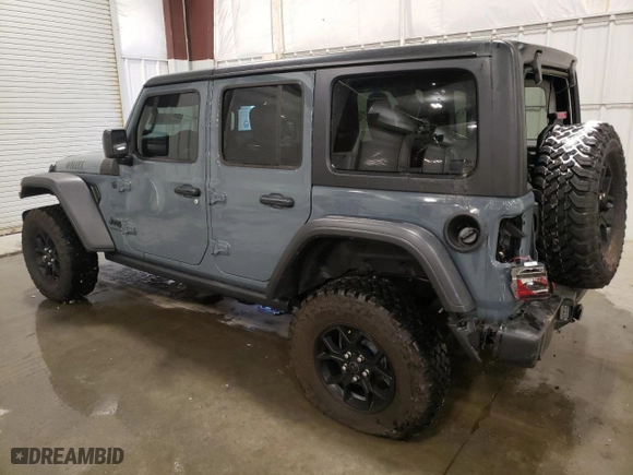 2024 Jeep Wrangler Sport with VIN 1C4PJXDG0RW346653, listed as a Copart auction lot 87248084 with 1,650 mi miles and Salvage Title. Bid and sale history available at carsss.com. Image 2.