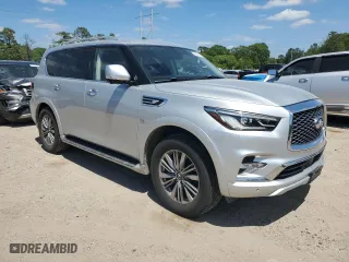 2020 Infiniti QX80 LUXE with VIN JN8AZ2NF1L9702318, listed as a Copart auction lot 53062565 with 97,175 mi miles and Salvage Title. Bid and sale history available at carsss.com. Image 4.