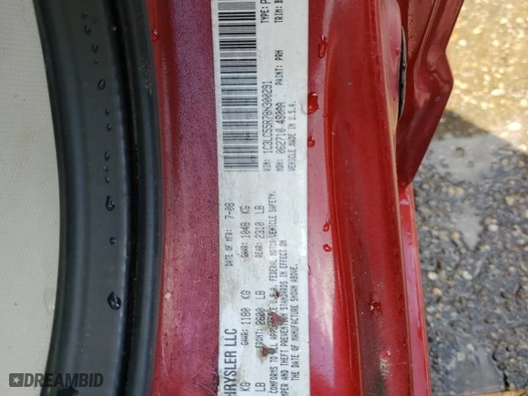 2008 Chrysler Sebring Touring with VIN 1C3LC55R78N300291, listed as a Copart auction lot 74953104 with 73,033 mi miles and Salvage Title. Bid and sale history available at carsss.com. Image 12.
