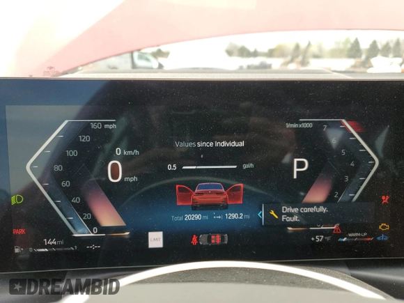 2024 BMW 3 Series 330i xDrive with VIN 3MW89FF09R8E04692, listed as a Copart auction lot 54345295 with 20,920 mi miles and Salvage title. Bid and sale history available at DreamBid. Image 9.