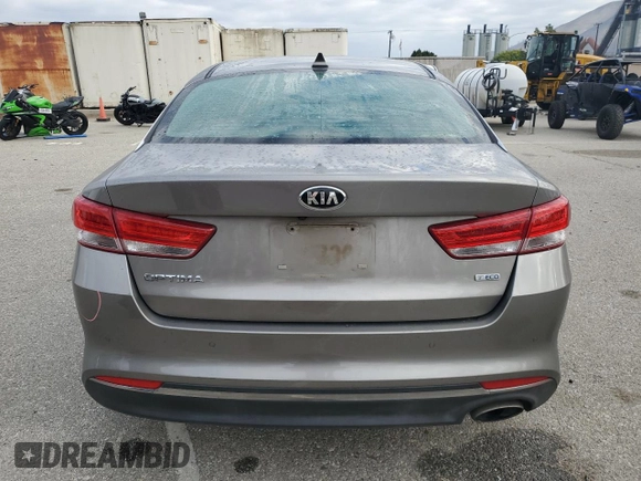 2016 Kia Optima LX Turbo with VIN 5XXGT4L15GG037782, listed as a Copart auction lot 43381115 with 109,015 mi miles and Salvage Title. Bid and sale history available at carsss.com. Image 6.