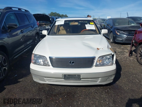 2000 Lexus LS 400 with VIN JT8BH28F7Y0168492, listed as a IAAI auction lot 41810357 with 92,472 mi miles and . Bid and sale history available at carsss.com. Image 13.