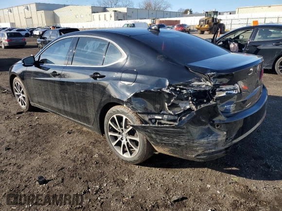 2016 Acura TLX V6 Advance with VIN 19UUB3F72GA000072, listed as a Copart auction lot 43923735 with 107,304 mi miles and Salvage Title. Bid and sale history available at carsss.com. Image 2.
