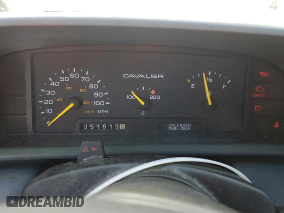 1994 Chevrolet Cavalier with VIN 1G1JC1440R7214501, listed as a Copart auction lot 49876215 with 51,613 mi miles and Clean Title. Bid and sale history available at DreamBid. Image 9.