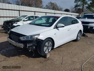 2018 Hyundai Ioniq Hybrid Blue with VIN KMHC65LC9JU100375, listed as a IAAI auction lot 41459280 with 85,209 mi miles. Bid and sale history available at carsss.com. Image 2.