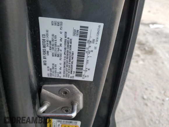 2020 Ford Transit Connect XLT with VIN NM0GE9F26L1467061, listed as a Copart auction lot 41843395 with Not provided miles and Salvage title. Bid and sale history available at DreamBid. Image 12.