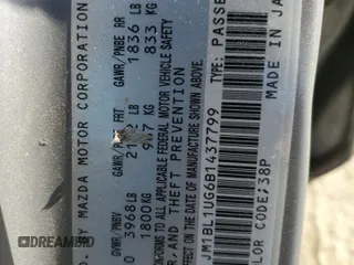 2011 Mazda 3 i Sport with VIN JM1BL1UG6B1437799, listed as a Copart auction lot 55146385 with 248,624 mi miles and Salvage Title. Bid and sale history available at DreamBid. Image 12.