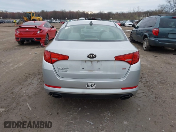 2013 Kia Optima LX with VIN KNAGM4A75D5310401, listed as a IAAI auction lot 41959774 with 198,339 mi miles. Bid and sale history available at carsss.com. Image 16.
