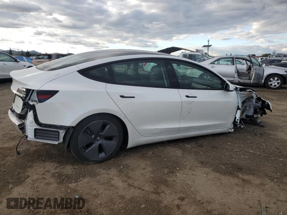 2022 Tesla Model 3 Long Range with VIN 5YJ3E1EB9NF207364, listed as a Copart auction lot 47368135 with 44,640 mi miles and Salvage Title. Bid and sale history available at DreamBid. Image 3.