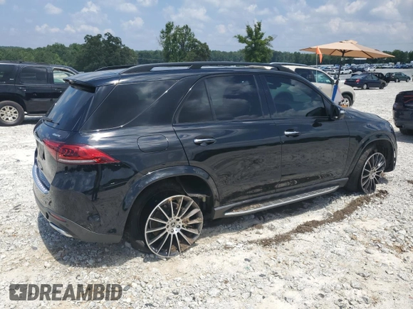2022 Mercedes-Benz GLE 350 with VIN 4JGFB4JB9NA597836, listed as a Copart auction lot 62912505 with 81,650 mi miles and Salvage title. Bid and sale history available at DreamBid. Image 3.