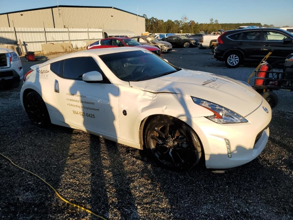 2015 Nissan 370Z with VIN JN1AZ4EH7FM442827, listed as a Copart auction lot 75876624 with 50,315 mi miles and Salvage Title. Bid and sale history available at carsss.com. Image 4.