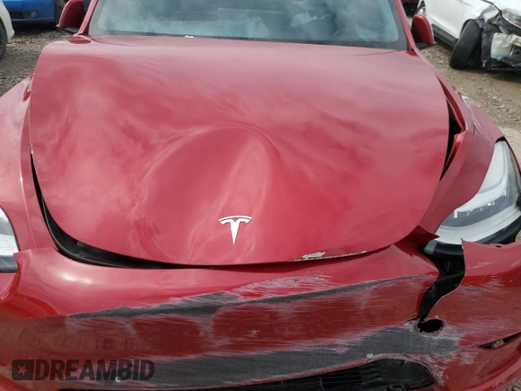 2020 Tesla Model Y Long Range with VIN 5YJYGDEE1LF009967, listed as a Copart auction lot 49920385 with Not Provided miles and Salvage Title. Bid and sale history available at DreamBid. Image 12.