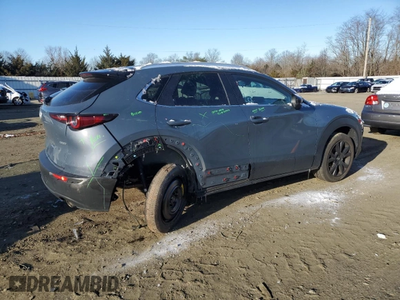 2023 Mazda CX-30 S Carbon Edition with VIN 3MVDMBCM9PM545538, listed as a Copart auction lot 86072184 with 29,395 mi miles and Salvage Title. Bid and sale history available at DreamBid. Image 3.