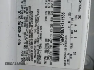 2015 Ford Fusion SE with VIN 3FA6P0HD7FR179858, listed as a Copart auction lot 50029335 with 140,735 mi miles and Salvage Title. Bid and sale history available at DreamBid. Image 12.