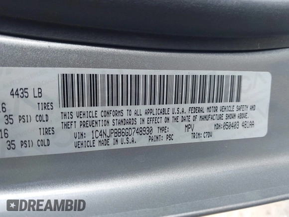 2016 Jeep Patriot Sport with VIN 1C4NJPBB6GD748930, listed as a IAAI auction lot 41881670 with 134,632 mi miles and . Bid and sale history available at carsss.com. Image 9.