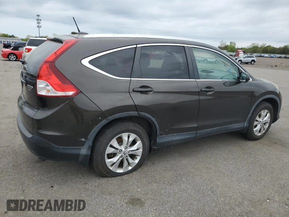 2013 Honda CR-V EX-L z VIN 5J6RM4H77DL024038, wystawiony jako Copart lot #55598335 z przebiegiem 99 753 mil mil oraz Szkody całkowita. Historia ofert i sprzedaży dostępna na DreamBid. Obrazek 3.