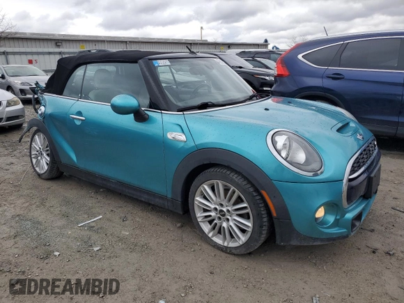 2017 MINI Convertible Cooper S with VIN WMWWG9C34H3C82363, listed as a Copart auction lot 47818655 with 99,405 mi miles and Salvage title. Bid and sale history available at DreamBid. Image 4.