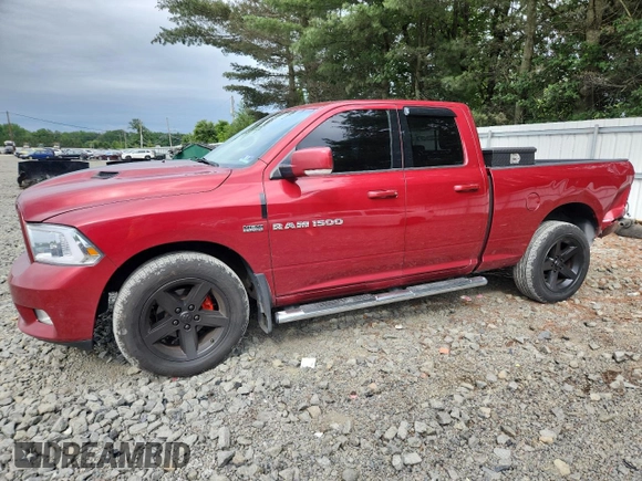 2012 Ram 1500 Sport with VIN 1C6RD7HT5CS276483, listed as a Copart auction lot 65822575 with 138,137 mi miles and Salvage title. Bid and sale history available at DreamBid. Image 1.