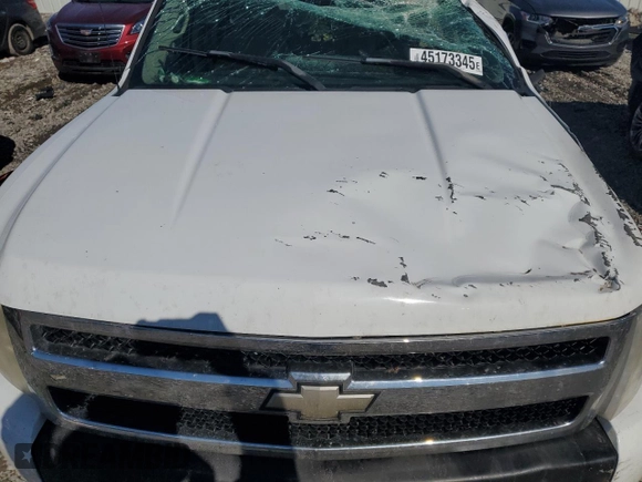 2007 Chevrolet Silverado 1500 1LT with VIN 2GCEK19J371608191, listed as a Copart auction lot 45173345 with 163,017 mi miles and Salvage Title. Bid and sale history available at DreamBid. Image 12.