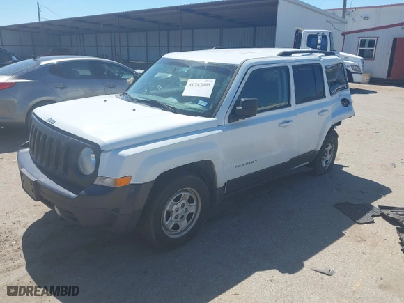 2017 Jeep Patriot Sport with VIN 1C4NJPBA7HD146238, listed as a IAAI auction lot 41743605 with 1 mi miles. Bid and sale history available at carsss.com. Image 17.