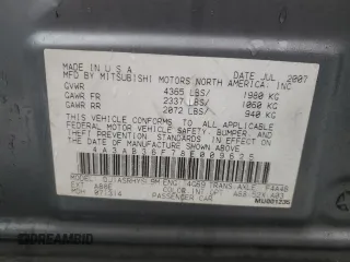 2008 Mitsubishi Galant ES z VIN 4A3AB36F78E009625, wystawiony jako Copart lot #84323944 z przebiegiem 84 572 mil mil oraz Tytuł czysty. Historia ofert i sprzedaży dostępna na DreamBid. Obrazek 12.