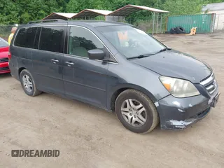 2006 Honda Odyssey EX z VIN 5FNRL38416B450449, wystawiony jako IAAI lot #42298435 z przebiegiem 182 466 mil mil oraz . Historia ofert i sprzedaży dostępna na DreamBid. Obrazek 1.