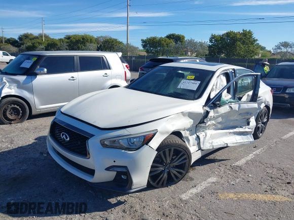 2020 Infiniti Q50 3.0t SPORT with VIN JN1EV7AP6LM203471, listed as a IAAI auction lot 41747908 with 91,593 mi miles. Bid and sale history available at carsss.com. Image 16.