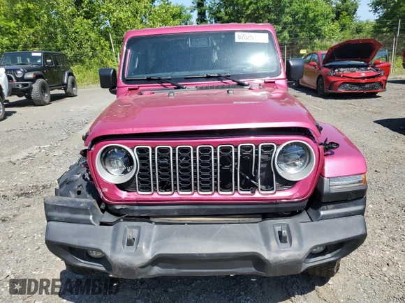2024 Jeep Wrangler Sahara with VIN 1C4PJXEG8RW336631, listed as a Copart auction lot 62526235 with Not provided miles and Salvage title. Bid and sale history available at DreamBid. Image 5.