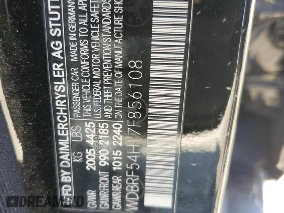 2007 Mercedes-Benz C 280 Luxury с VIN WDBRF54H17F856108, выставлен на аукционе Copart как лот 43750635 с пробегом 114 108 миль миль и Списание • Salvage title. История ставок и продаж доступна на DreamBid. Изображение 14.