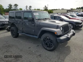 2018 Jeep Wrangler Unlimited Sahara with VIN 1C4BJWEG8JL821569, listed as a Copart auction lot 57949745 with 40,048 mi miles and Salvage title. Bid and sale history available at DreamBid. Image 4.
