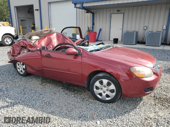 2009 Kia Spectra EX with VIN KNAFE221895648910, listed as a Copart auction lot 73978094 with Not Provided miles and Salvage Title. Bid and sale history available at carsss.com. Image 4.