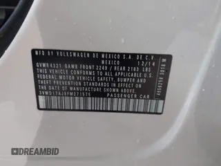 2015 Volkswagen Jetta SE с VIN 3VWD17AJ9FM271575, выставлен на аукционе IAAI как лот 42198458 с пробегом 122 161 миль миль и . История ставок и продаж доступна на DreamBid. Изображение 9.