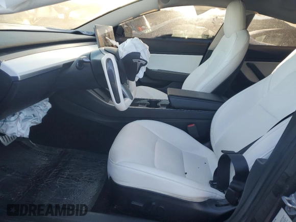 2019 Tesla Model 3 Long Range with VIN 5YJ3E1EB8KF477004, listed as a Copart auction lot 86192984 with 0 mi miles and Salvage Title. Bid and sale history available at carsss.com. Image 7.