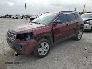2022 Jeep Compass Latitude with VIN 3C4NJDBB2NT111913, listed as a Copart auction lot 47461105 with 35,946 mi miles and Salvage Title. Bid and sale history available at DreamBid. Image 1.
