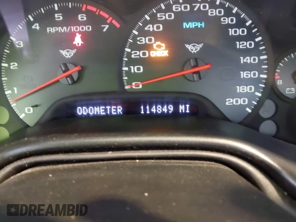 2004 Chevrolet Corvette with VIN 1G1YY22G745105394, listed as a IAAI auction lot 41895807 with 114,849 mi miles and . Bid and sale history available at DreamBid. Image 15.