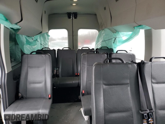 2023 Ford Transit with VIN 1FDAX2X84PKA86334, listed as a Copart auction lot 84940534 with 14,670 mi miles and Salvage Title. Bid and sale history available at DreamBid. Image 10.