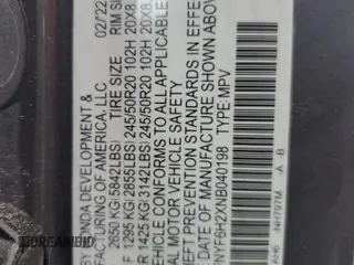 2022 Honda Pilot Special Edition with VIN 5FNYF6H2XNB040198, listed as a Copart auction lot 44027385 with 76,432 mi miles and Salvage Title. Bid and sale history available at carsss.com. Image 16.