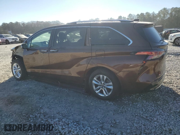 2021 Toyota Sienna Limited with VIN 5TDZSKFC2MS029694, listed as a Copart auction lot 86197064 with 27,881 mi miles and Salvage Title. Bid and sale history available at DreamBid. Image 2.