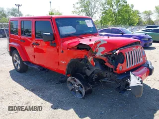 2018 Jeep Wrangler Unlimited Sahara with VIN 1C4HJWEG6JL893798, listed as a IAAI auction lot 42299351 with Not provided miles and . Bid and sale history available at DreamBid. Image 1.