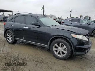 2005 Infiniti FX with VIN JNRAS08U15X103058, listed as a Copart auction lot 49421815 with 121,498 mi miles and Salvage title. Bid and sale history available at DreamBid. Image 4.