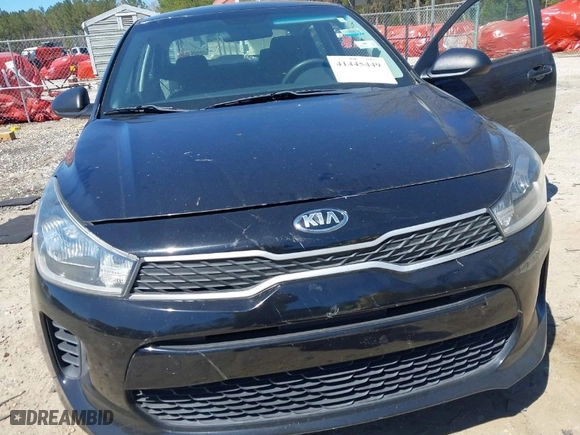 2018 Kia Rio LX with VIN 3KPA24AB5JE067143, listed as a IAAI auction lot 41445449 with 81,616 mi miles. Bid and sale history available at carsss.com. Image 6.