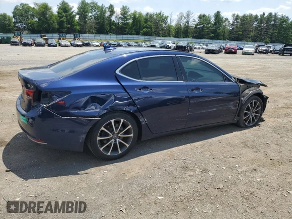 2015 Acura TLX Technology with VIN 19UUB2F55FA020498, listed as a Copart auction lot 61616285 with 124,970 mi miles and Salvage title. Bid and sale history available at DreamBid. Image 3.