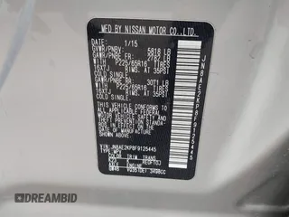 2015 Nissan Quest SV with VIN JN8AE2KP8F9125445, listed as a IAAI auction lot 42040196 with 125,218 mi miles. Bid and sale history available at carsss.com. Image 9.