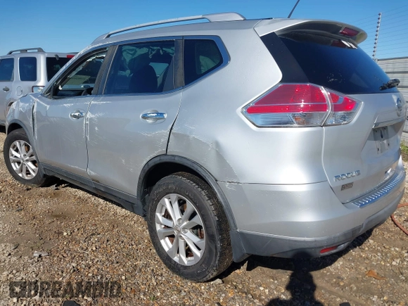 2016 Nissan Rogue SV with VIN KNMAT2MT6GP714311, listed as a IAAI auction lot 41802626 with 86,660 mi miles. Bid and sale history available at carsss.com. Image 3.