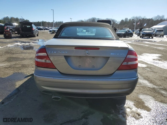 2005 Mercedes-Benz CLK-Class 5.0L with VIN WDBTK75J05F140800, listed as a Copart auction lot 46344235 with 75,931 mi miles and Salvage Title. Bid and sale history available at carsss.com. Image 6.