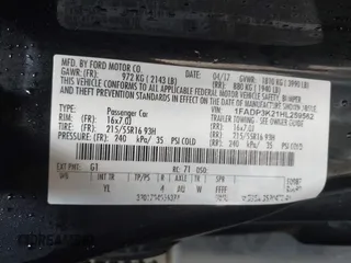 2017 Ford Focus SE with VIN 1FADP3K21HL259562, listed as a IAAI auction lot 41938455 with 196,098 mi miles and . Bid and sale history available at carsss.com. Image 9.